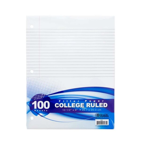 Bazic Lined Filler Paper Collage Ruled
